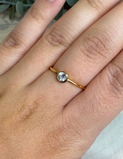 Bague Topaze bleue gold