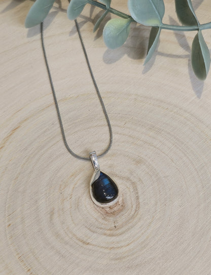 Collier Labradorite goutte