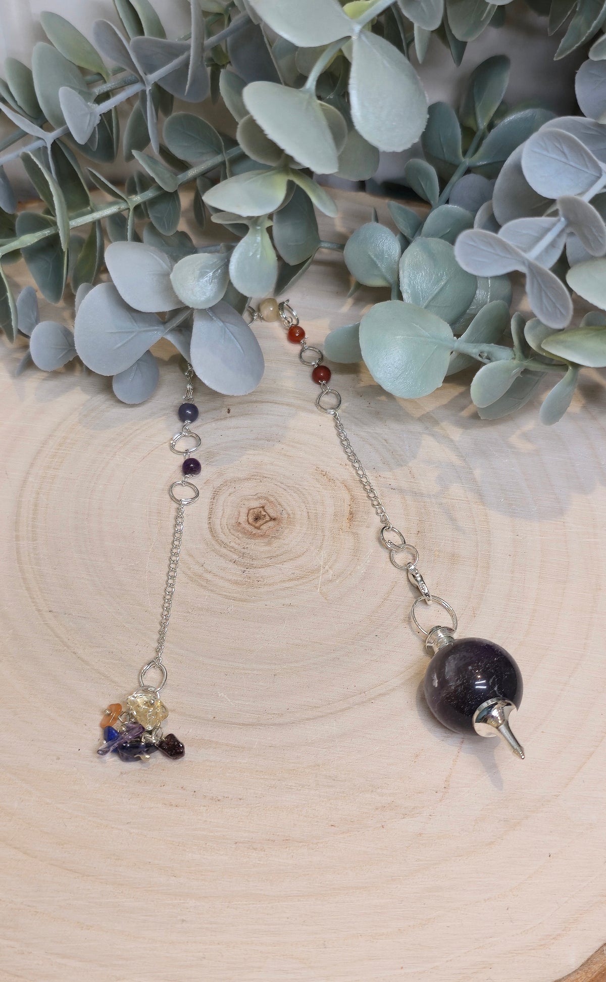 Pendule Sephoroton en Améthyste Chakras