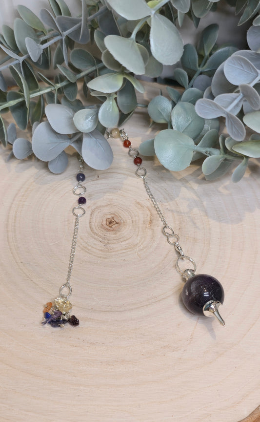 Pendule Sephoroton en Améthyste Chakras