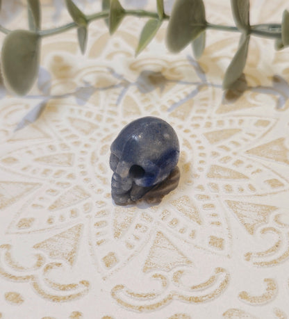 Mini Crâne en Aventurine bleue