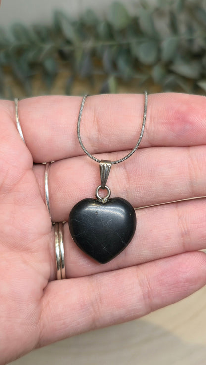 Collier Shungite en coeur