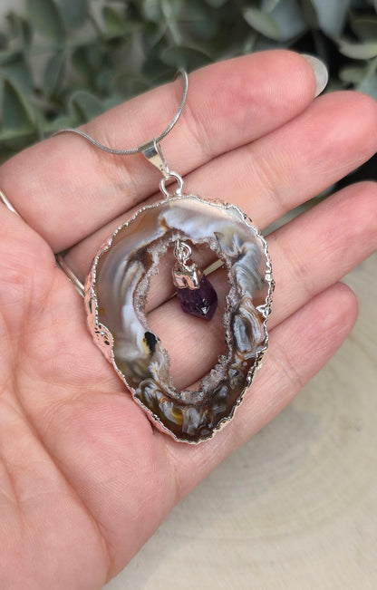 Collier Agate et Améthyste