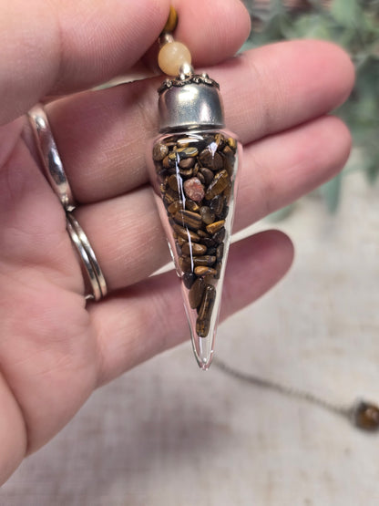 Pendule de verre Oeil de tigre