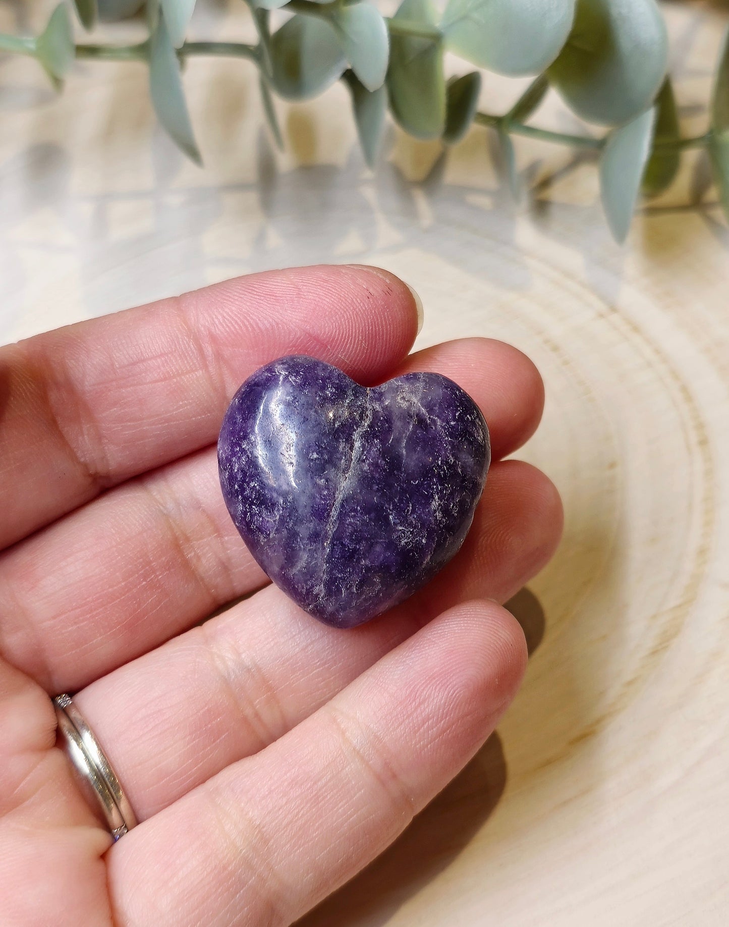 Coeur en Lépidolite