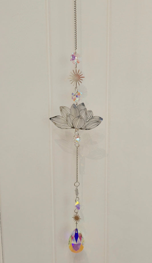 Capteur de lumière cristaux Lotus/Étoiles