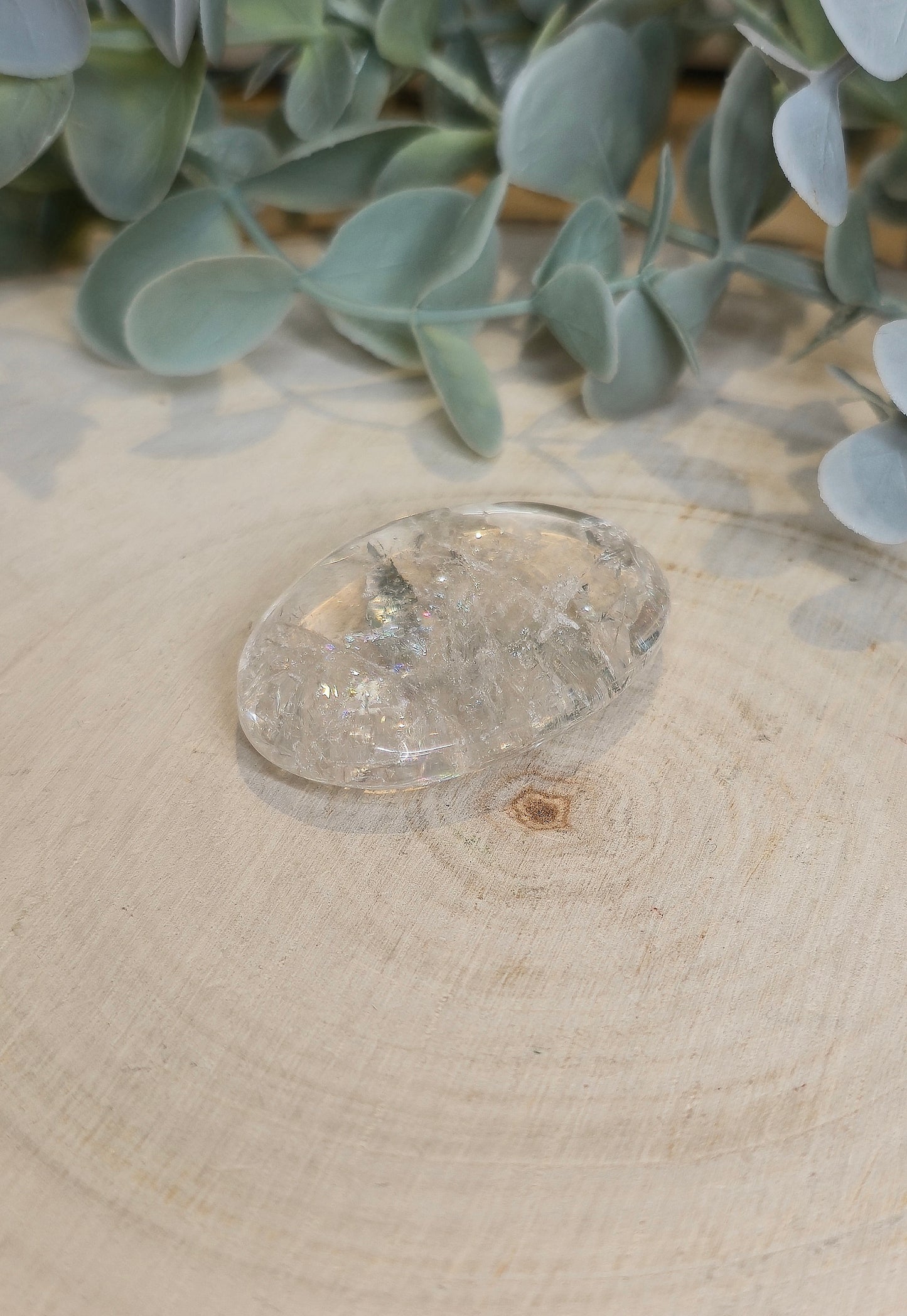 Pierre de paume en Quartz clair (extra clair)