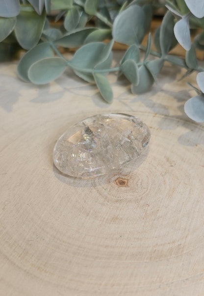 Pierre de paume en Quartz clair (extra clair)