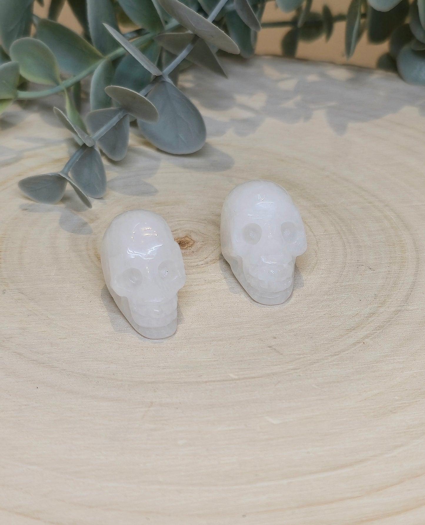 Mini Crâne en Quartz laiteux