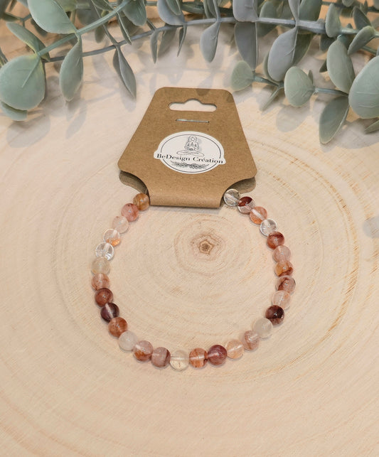 Bracelet Quartz feu 6mm