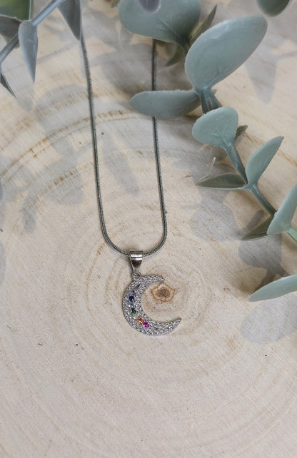 Collier Lune chakras