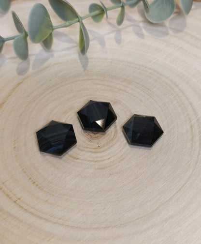 Étoile géométrique en Oeil de tigre bleu (Faucon)