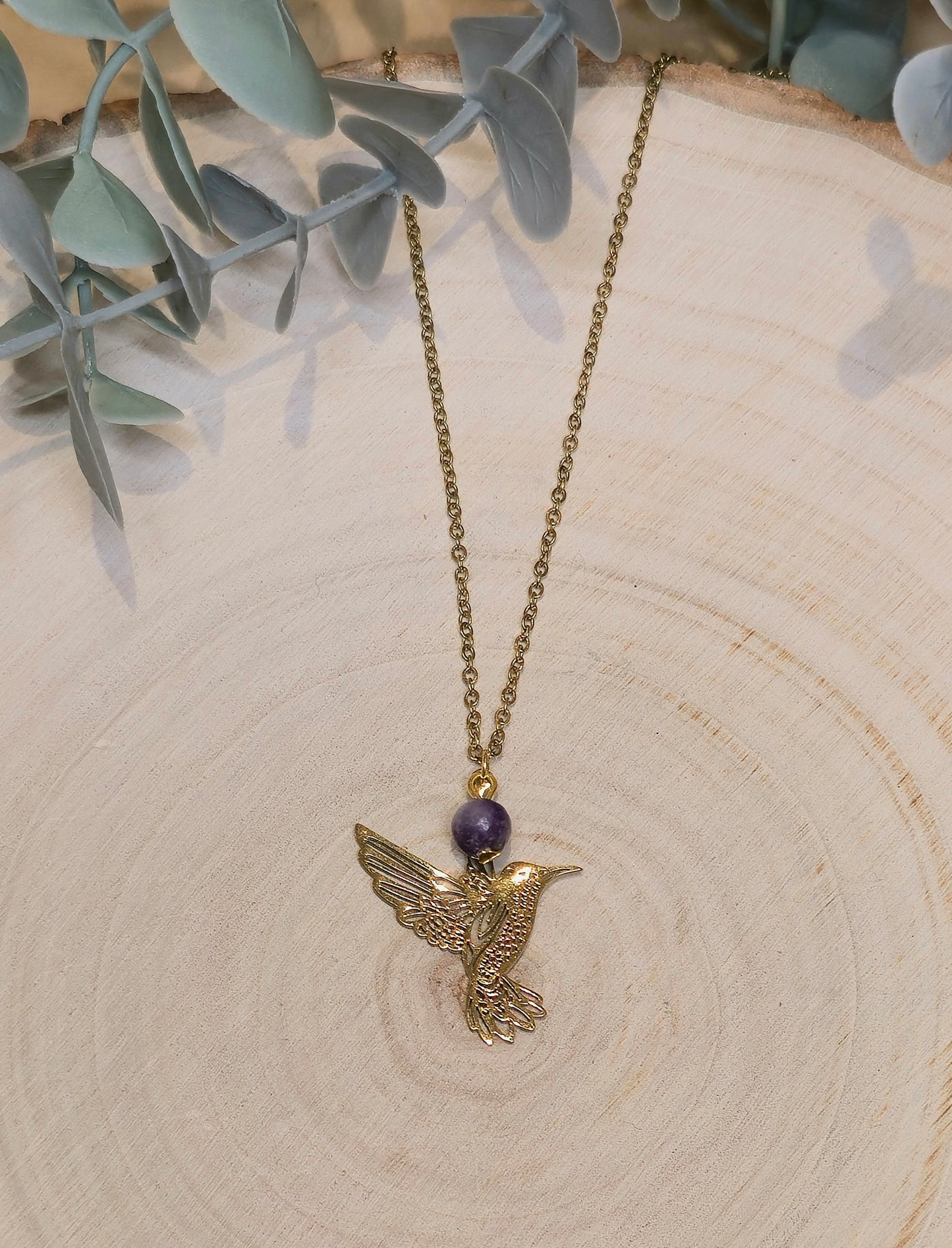 Collier Colibris gold