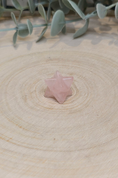 Étoile Merkaba Quartz rose