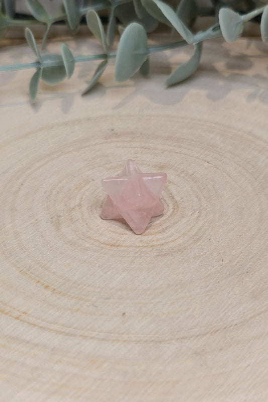 Étoile Merkaba Quartz rose