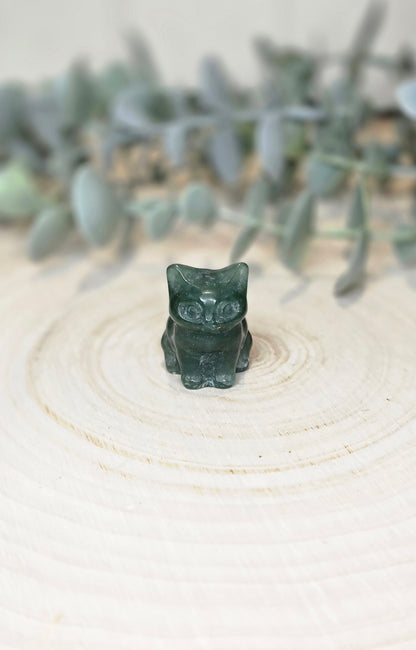 Chat en Aventurine verte