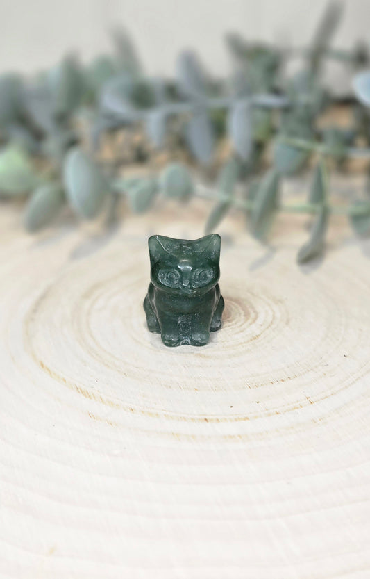 Chat en Aventurine verte