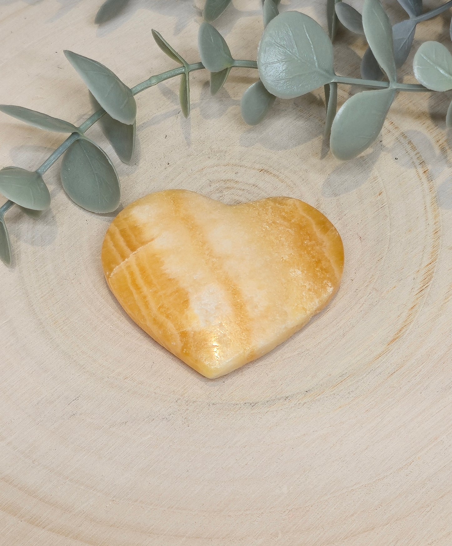 Coeur en Calcite orange