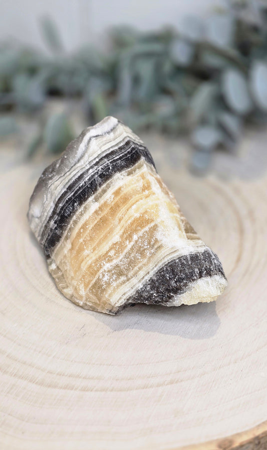 Calcite zébré brute du Mexique