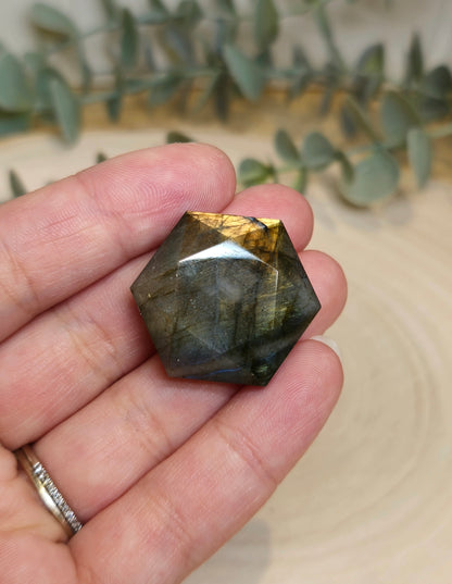 Étoile géométrique en Labradorite