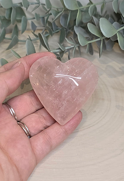 Coeur en Quartz rose