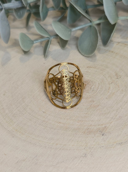 Bague Métatron ajustable gold