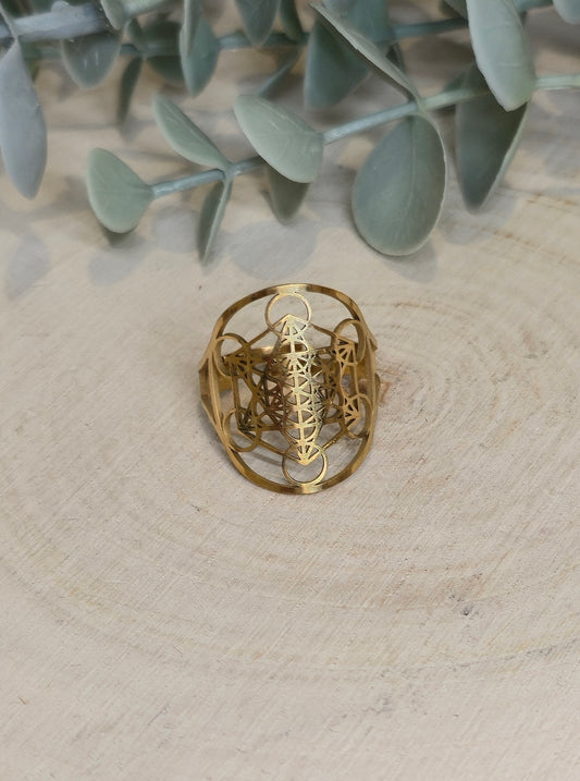Bague Métatron ajustable gold