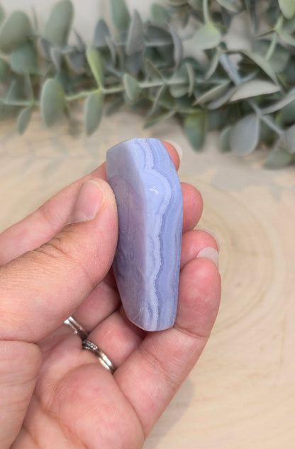 Tranche d’Agate dentelle bleue