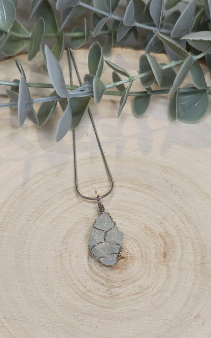 Collier Aigue-marine brute (Aquamarine)