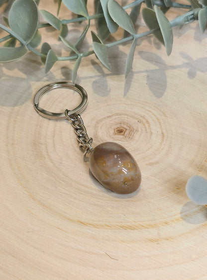 Porte-clé avec Pierre barattée