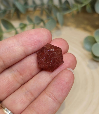 Étoile géométrique en Quartz fraise