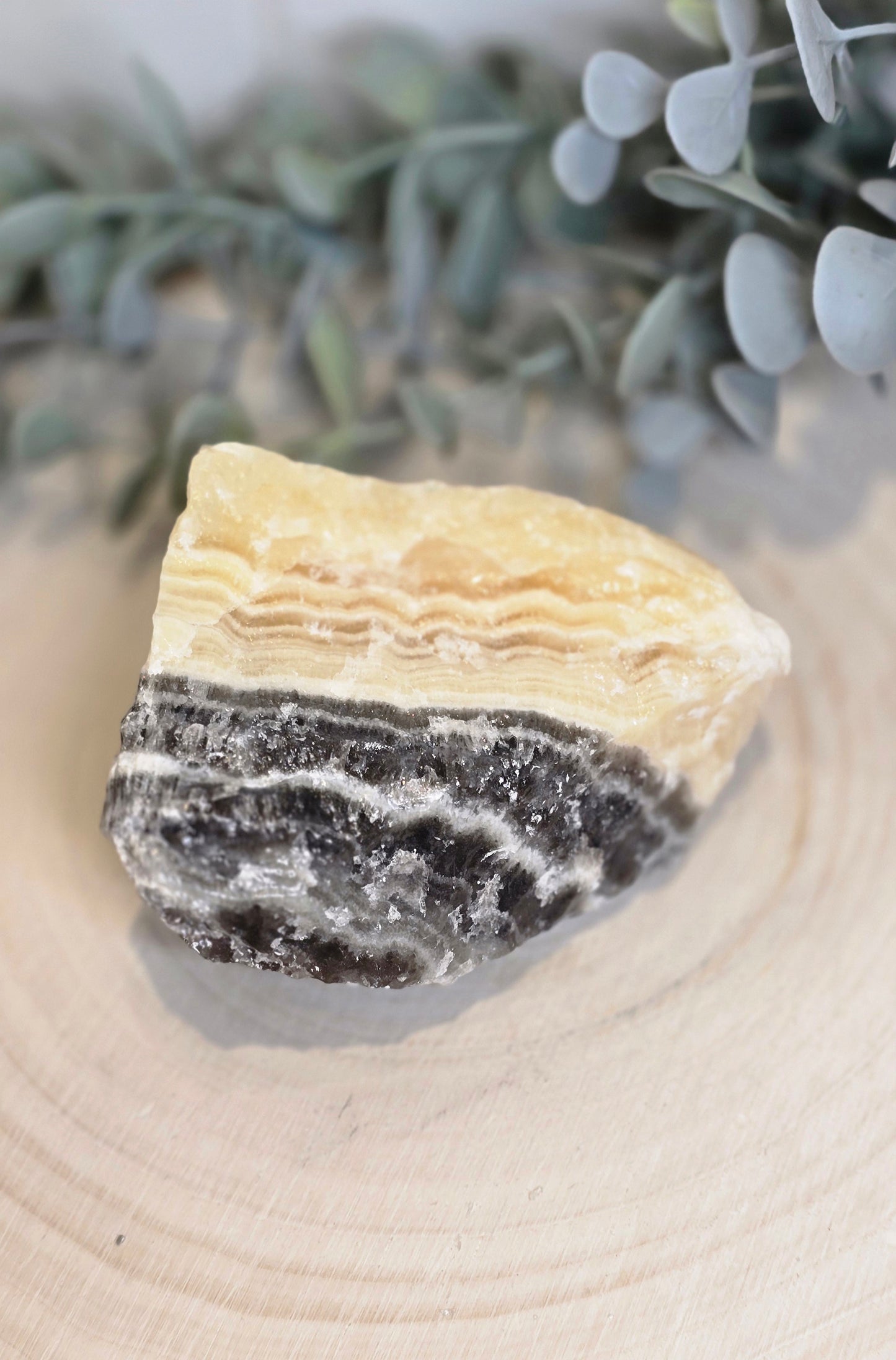Calcite zébré brute du Mexique