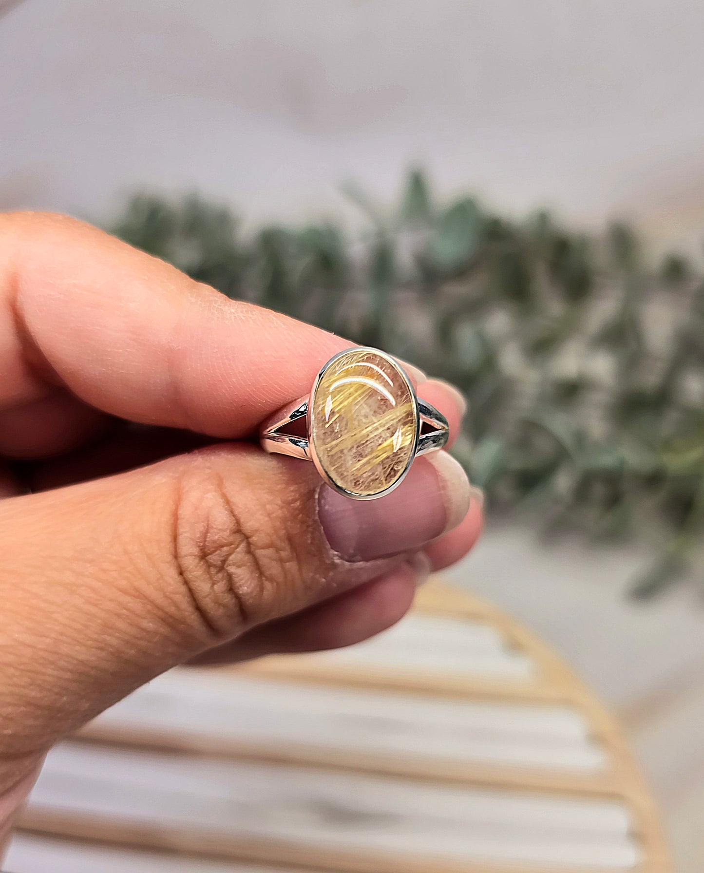 Bague Quartz rutilé