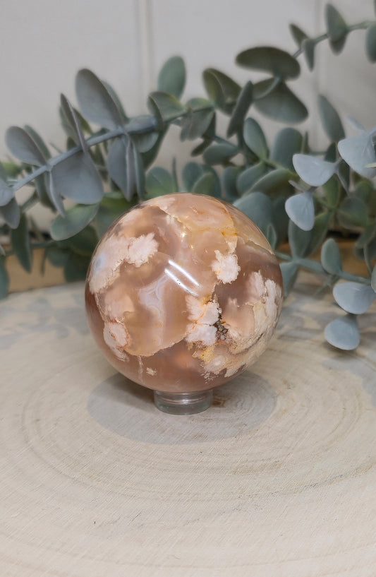 Sphère Agate fleur