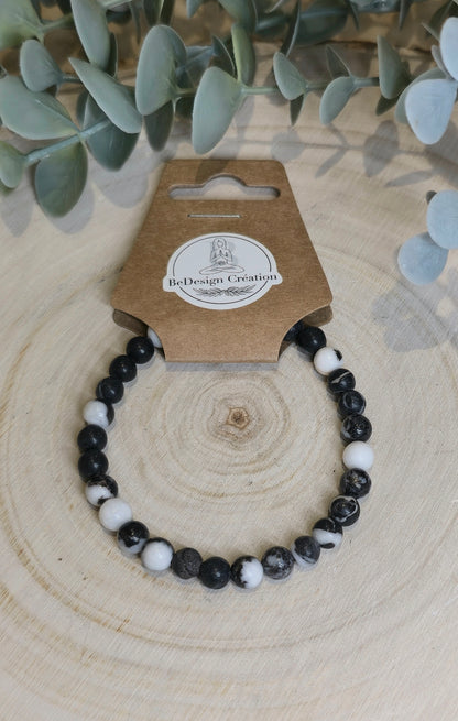 Bracelet Jaspe Zébré 6mm