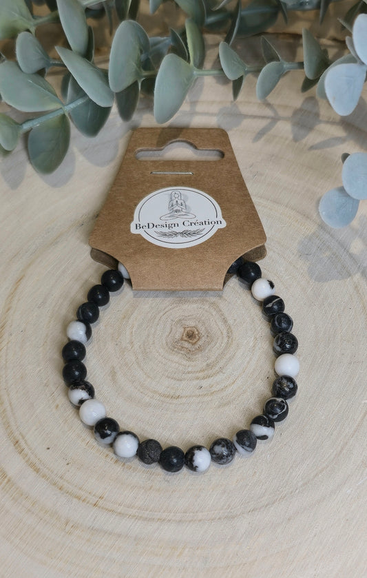 Bracelet Jaspe Zébré 6mm