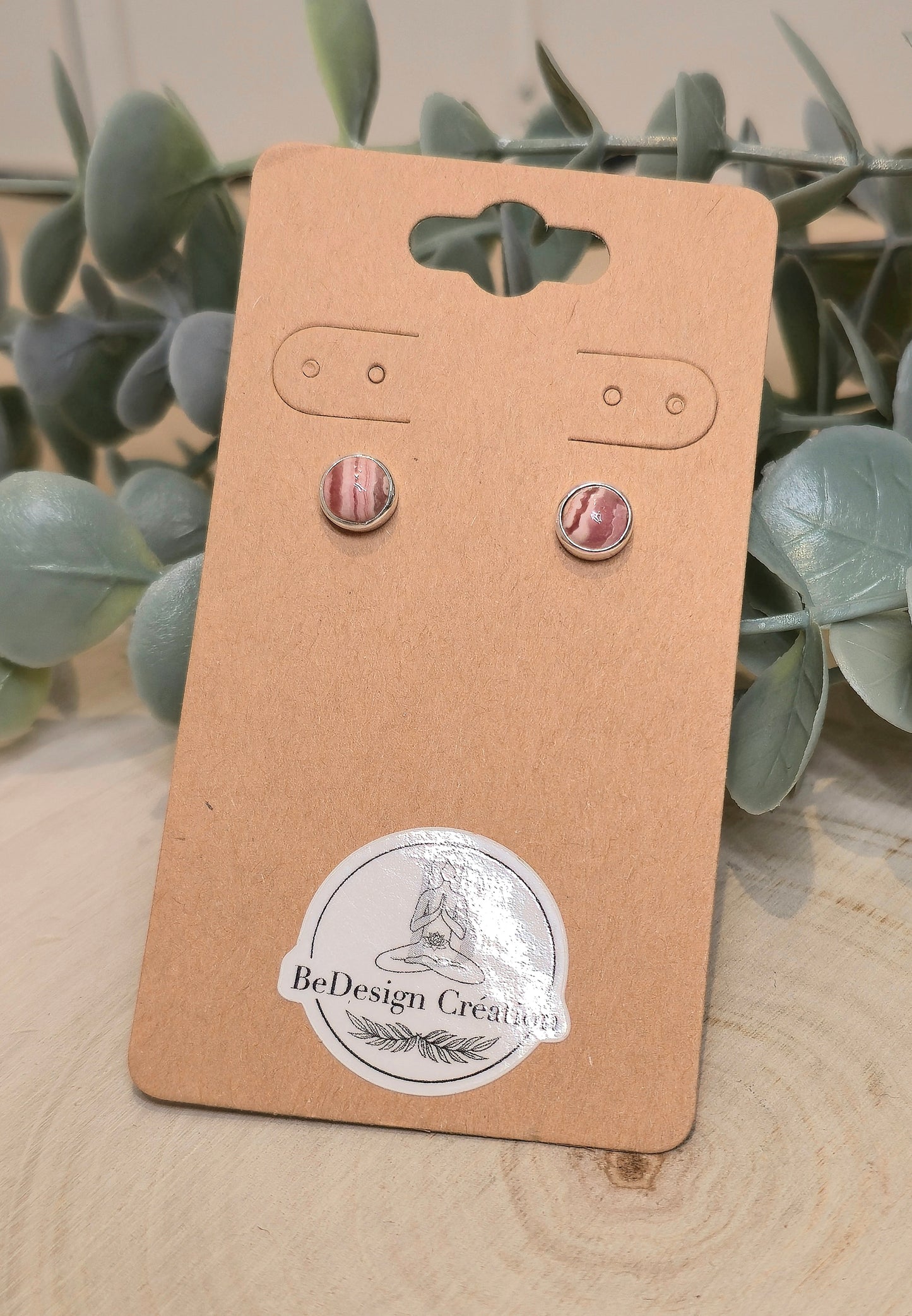 Boucles d'oreilles Rhodochrosite
