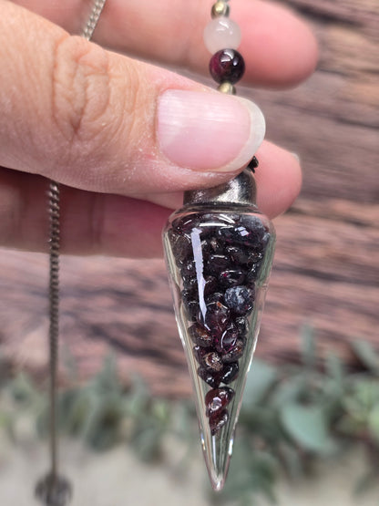 Pendule de verre Grenat