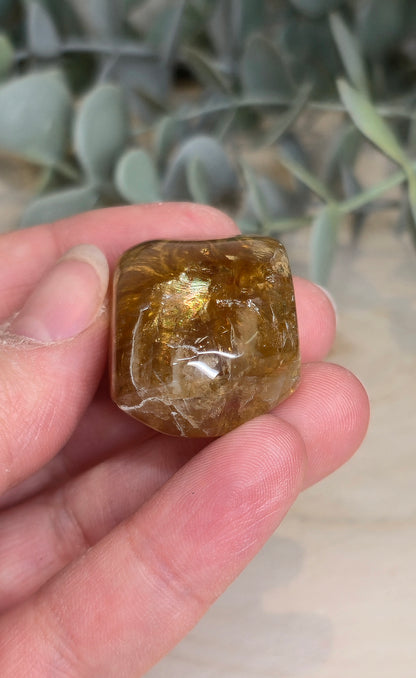 Citrine naturelle du Brésil grade extra barattée