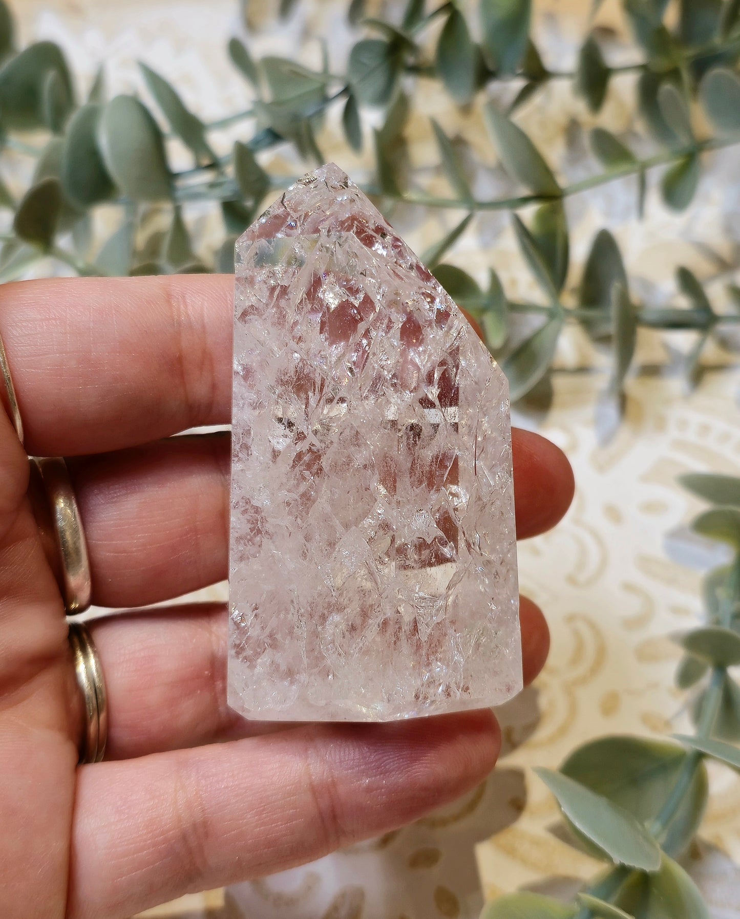 Pointe en Quartz clair craquelé
