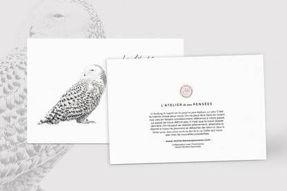 Carte de souhaits - Le Harfang des neiges et La liberté