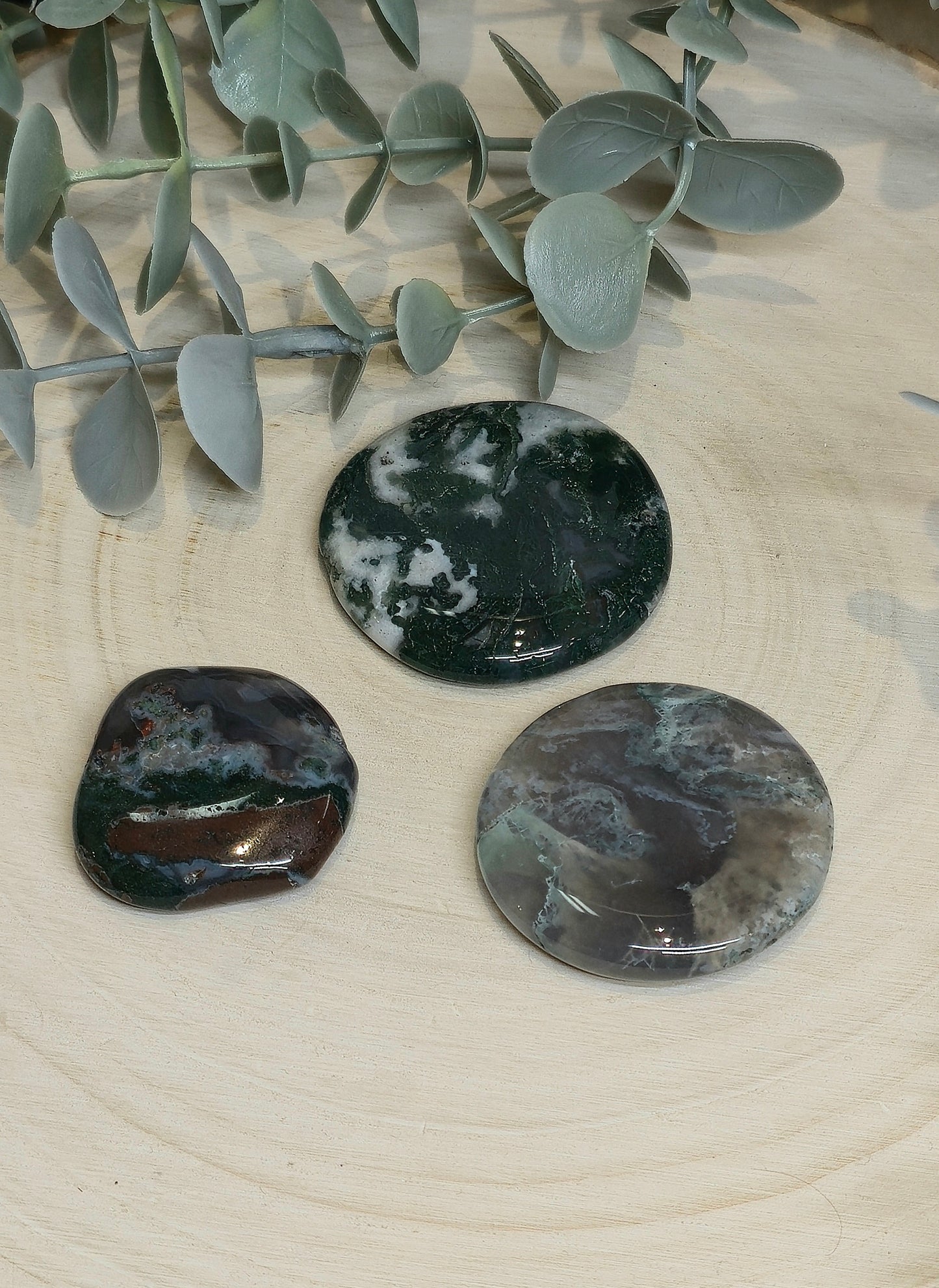 Pierre de paume mince Agate mousse