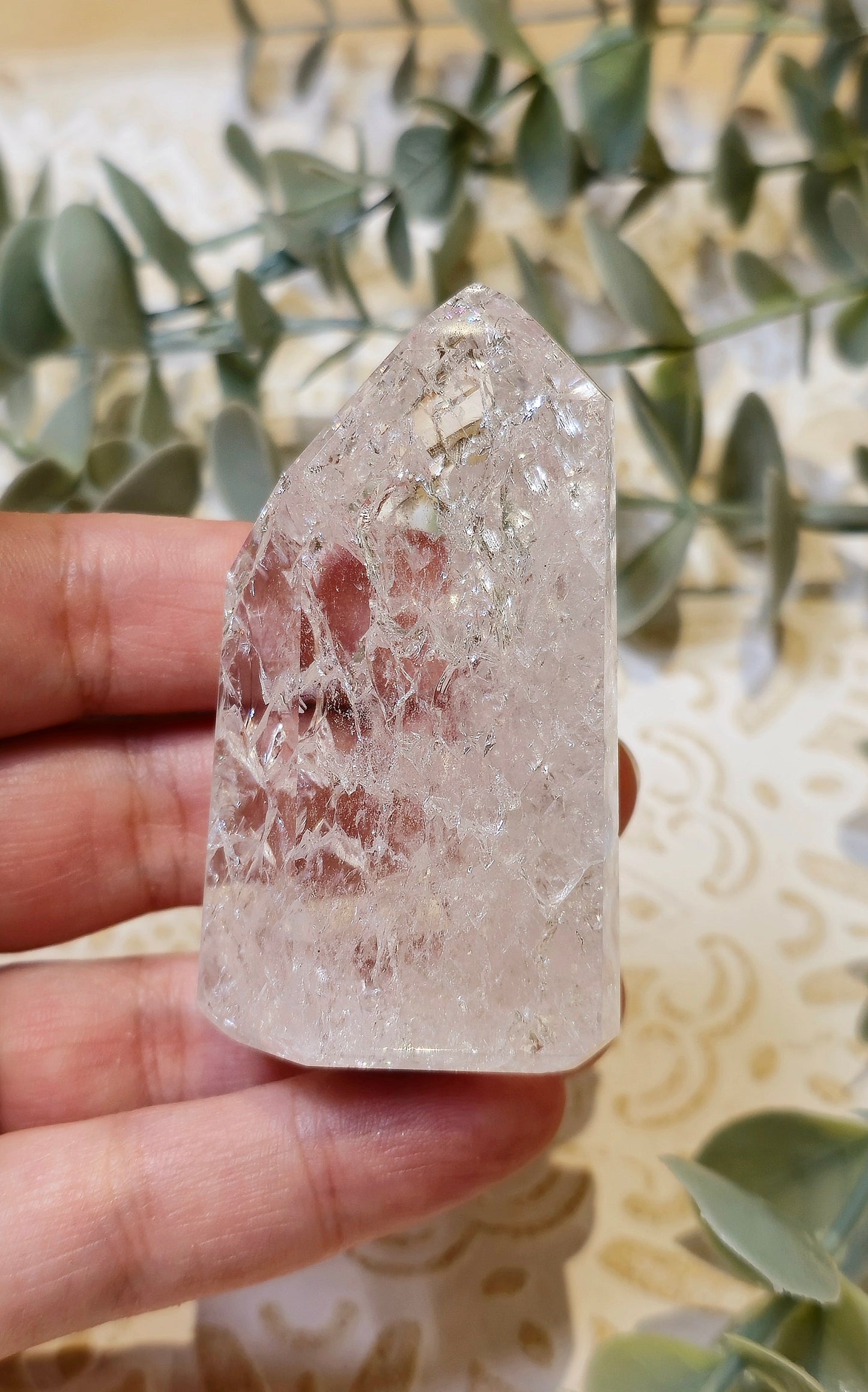 Pointe en Quartz clair craquelé