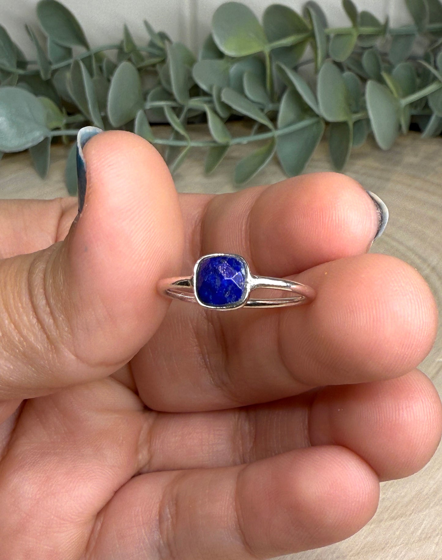 Bague carré Lapis Lazuli
