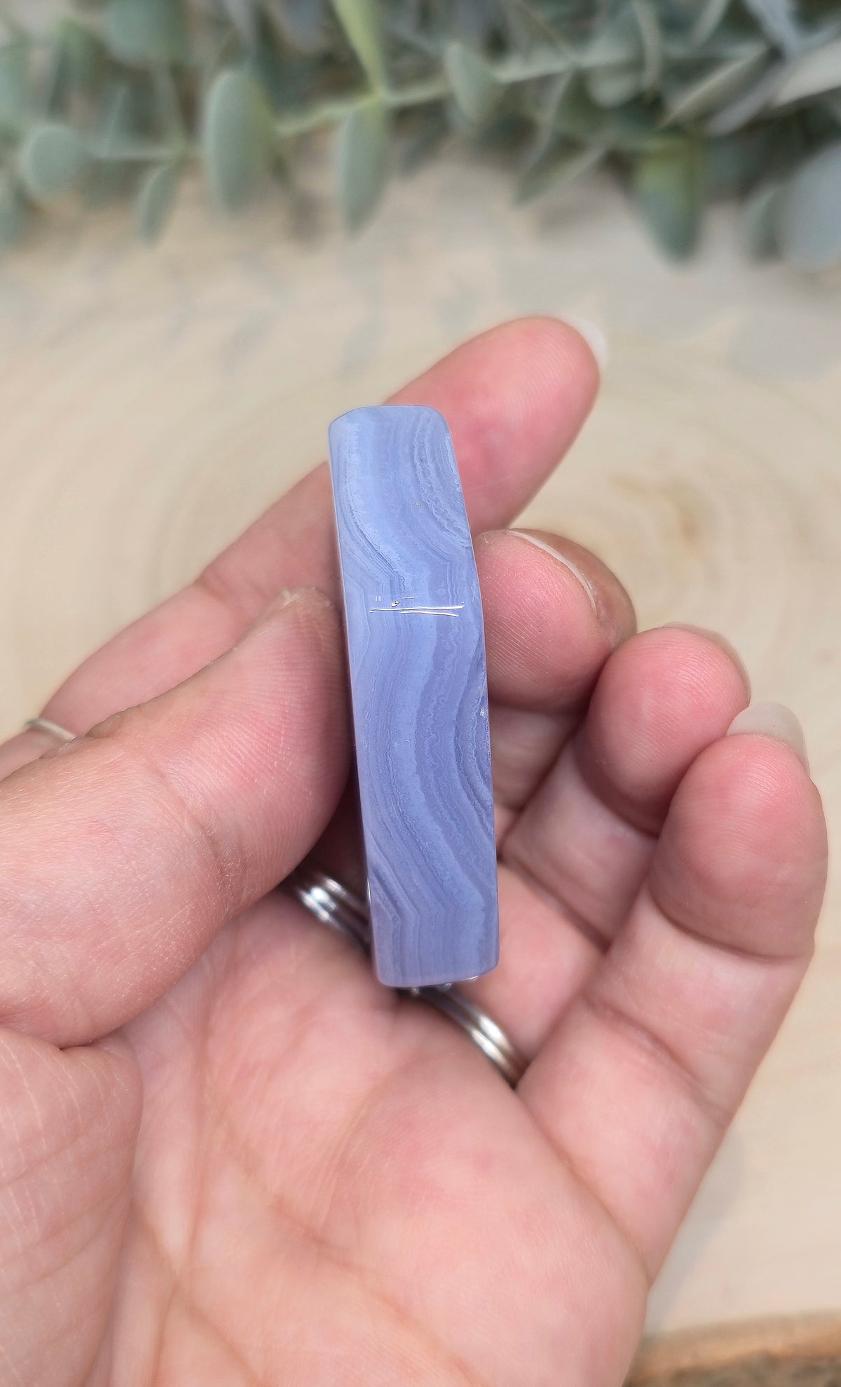 Tranche d’Agate dentelle bleue