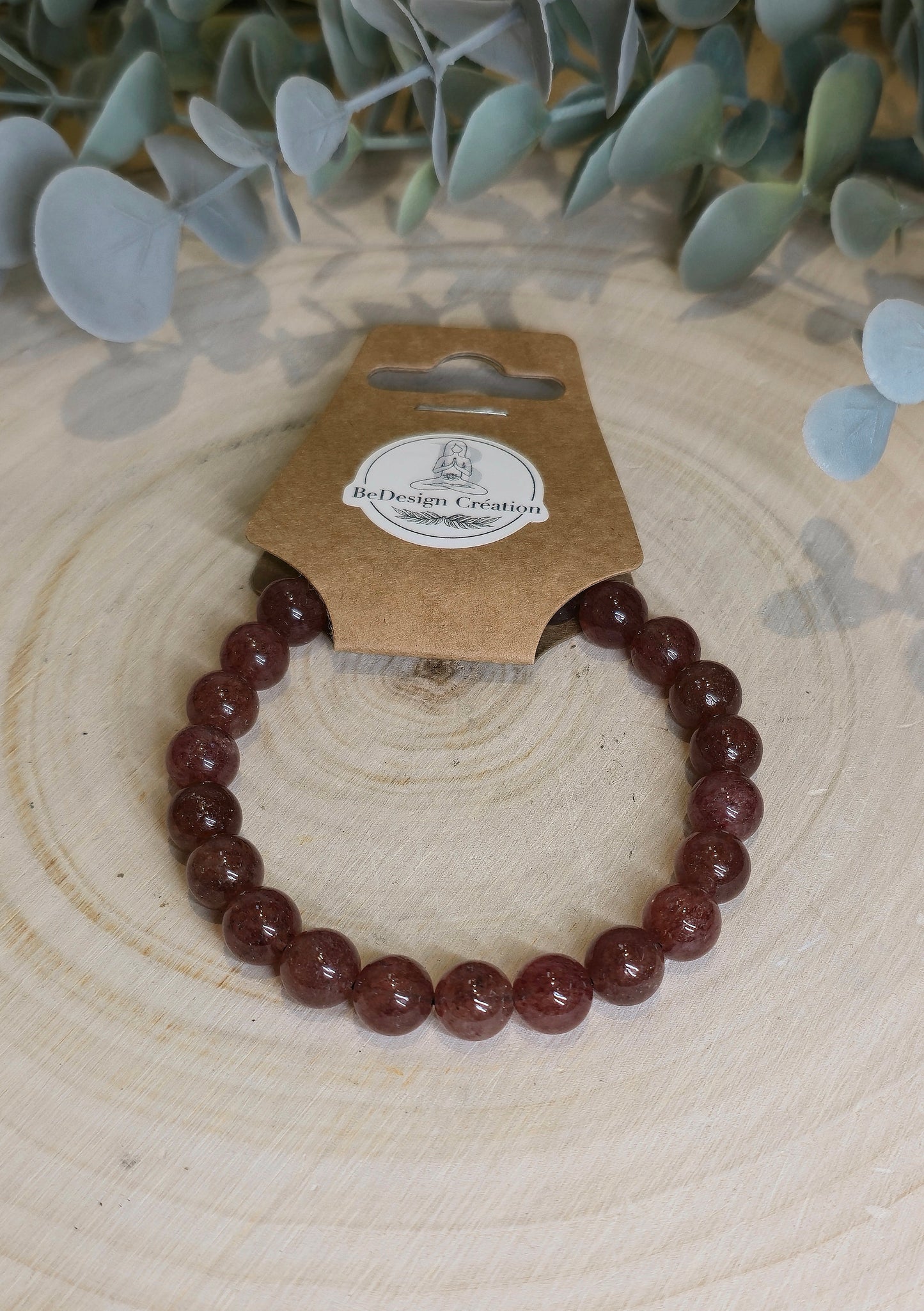 Bracelet Quartz fraise 8mm