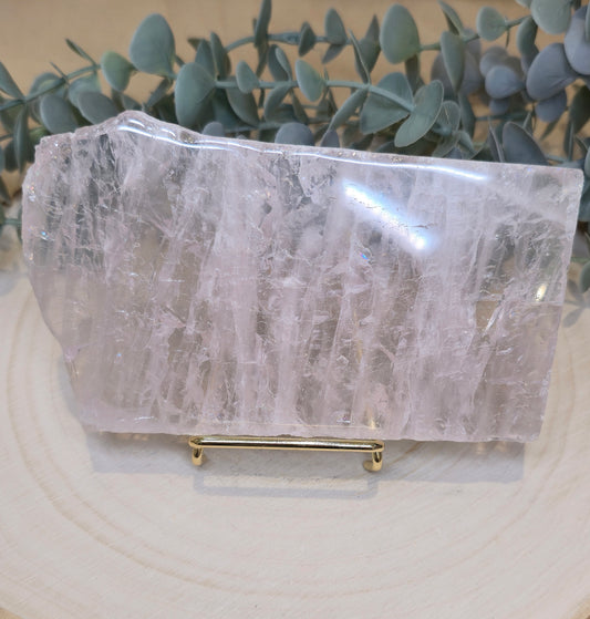 Tranche de Quartz rose de Madagascar