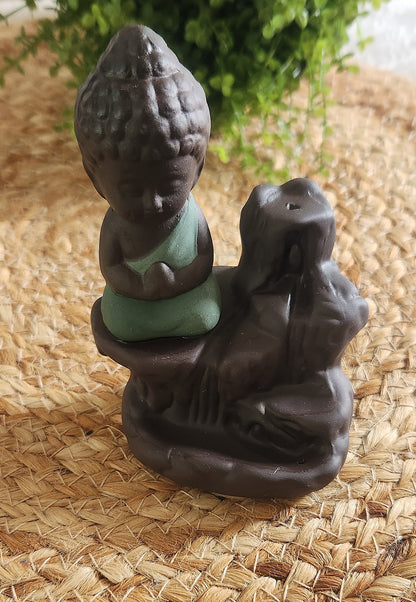 Encensoir backflow Bouddha vert