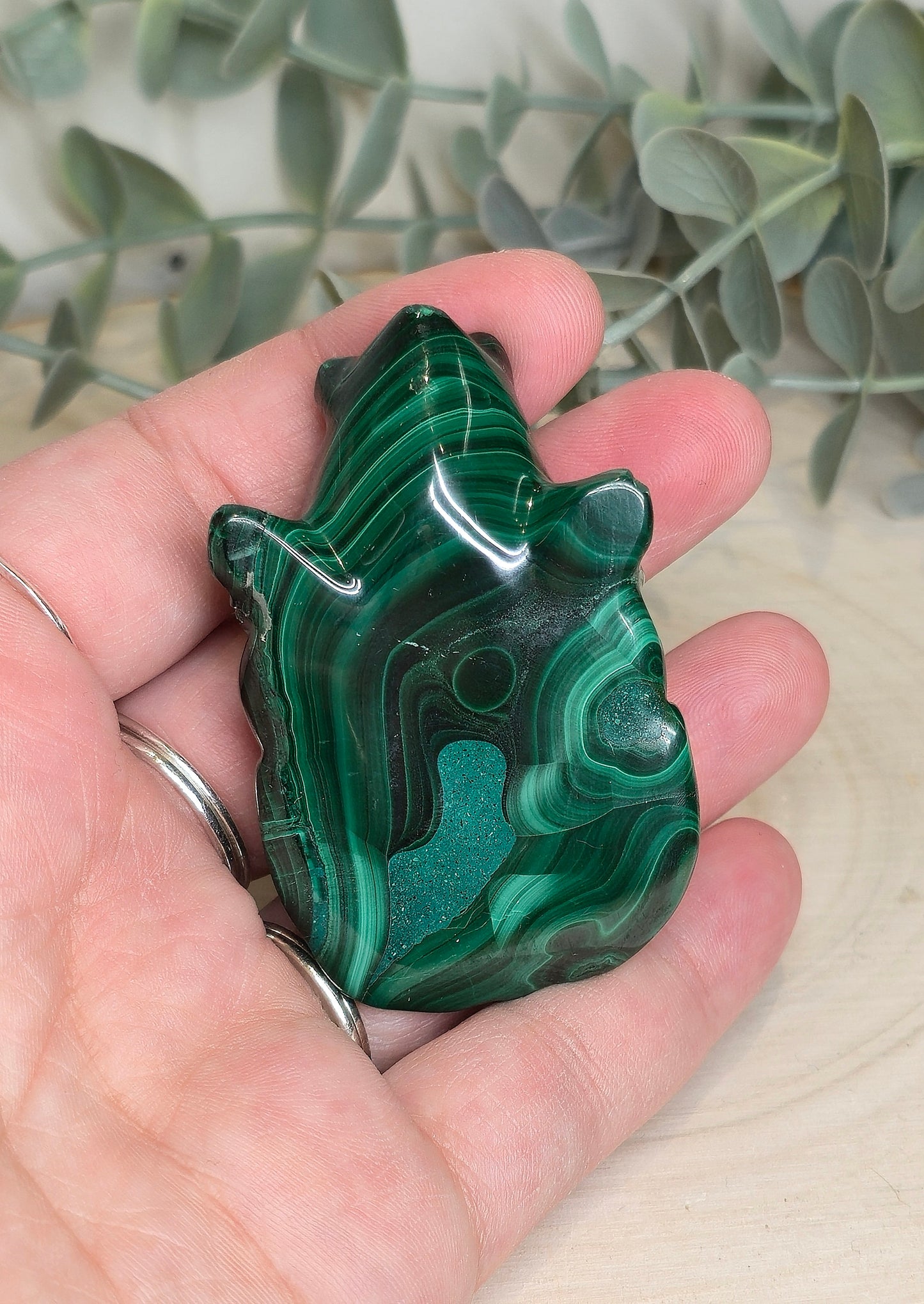 Grenouille en Malachite *réparée*
