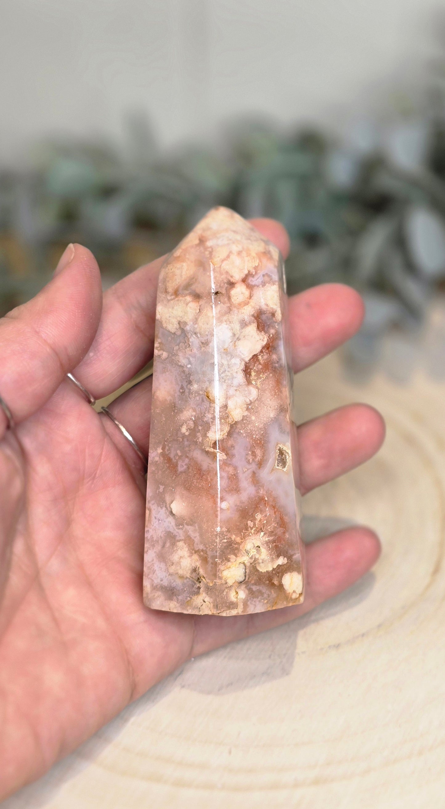 Pointe en Agate fleur de Madagascar